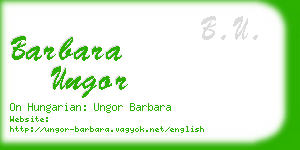 barbara ungor business card